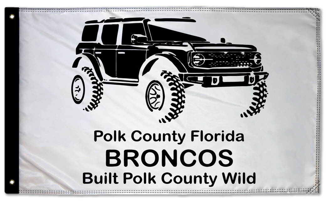 Polk Co Broncos 3'x5' Double-Sided Flag