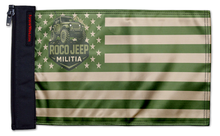 ROCO Jeep Militia Flag 12"x18" Forever Wave Flag