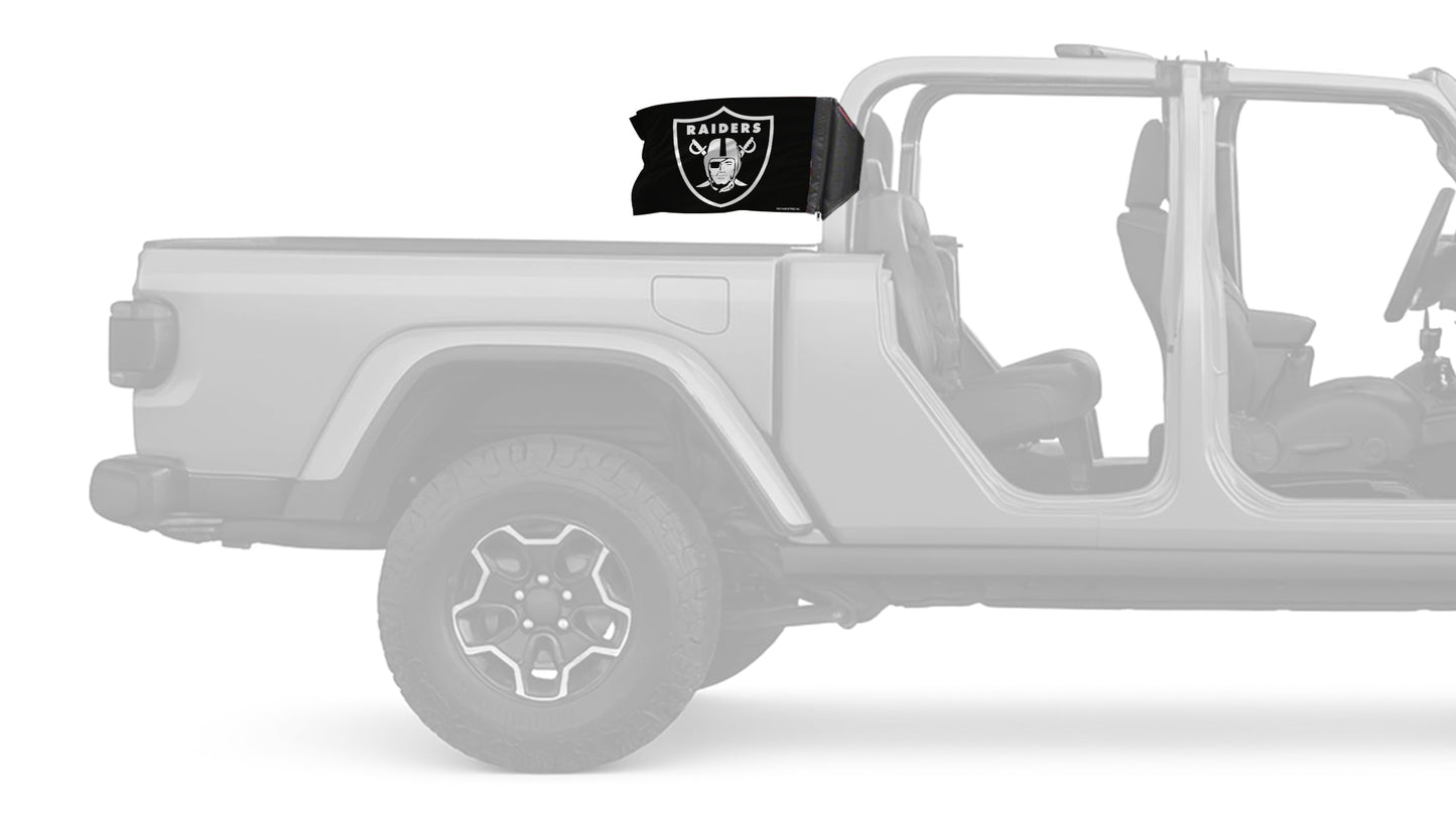 Las Vegas Raiders 11"x17" Forever Wave Flag for Jeep Gladiator JT