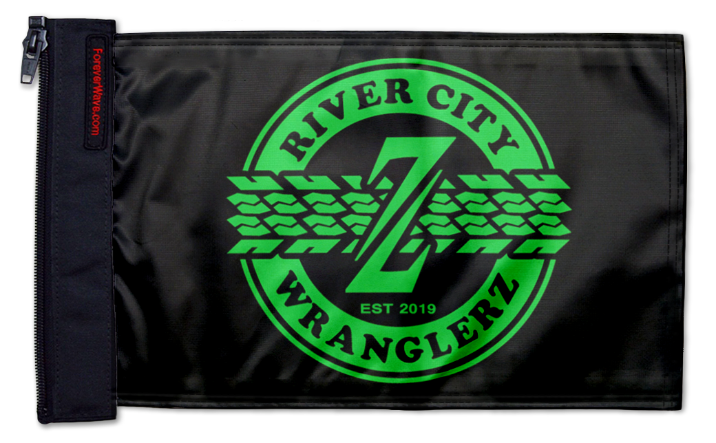 River City Wranglerz Flag 12"x18" Forever Wave Flag