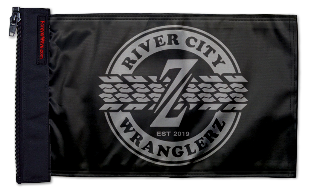 River City Wranglerz Flag 12"x18" Forever Wave Flag