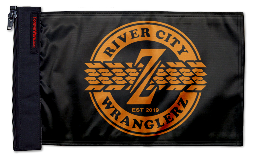 River City Wranglerz Flag 12"x18" Forever Wave Flag