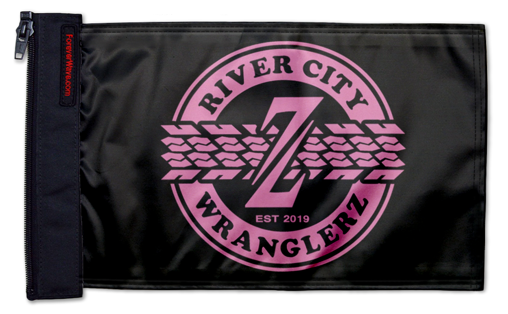 River City Wranglerz Flag 12"x18" Forever Wave Flag