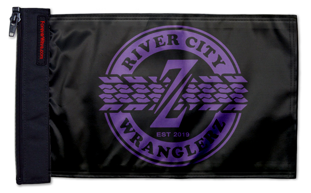 River City Wranglerz Flag 12"x18" Forever Wave Flag