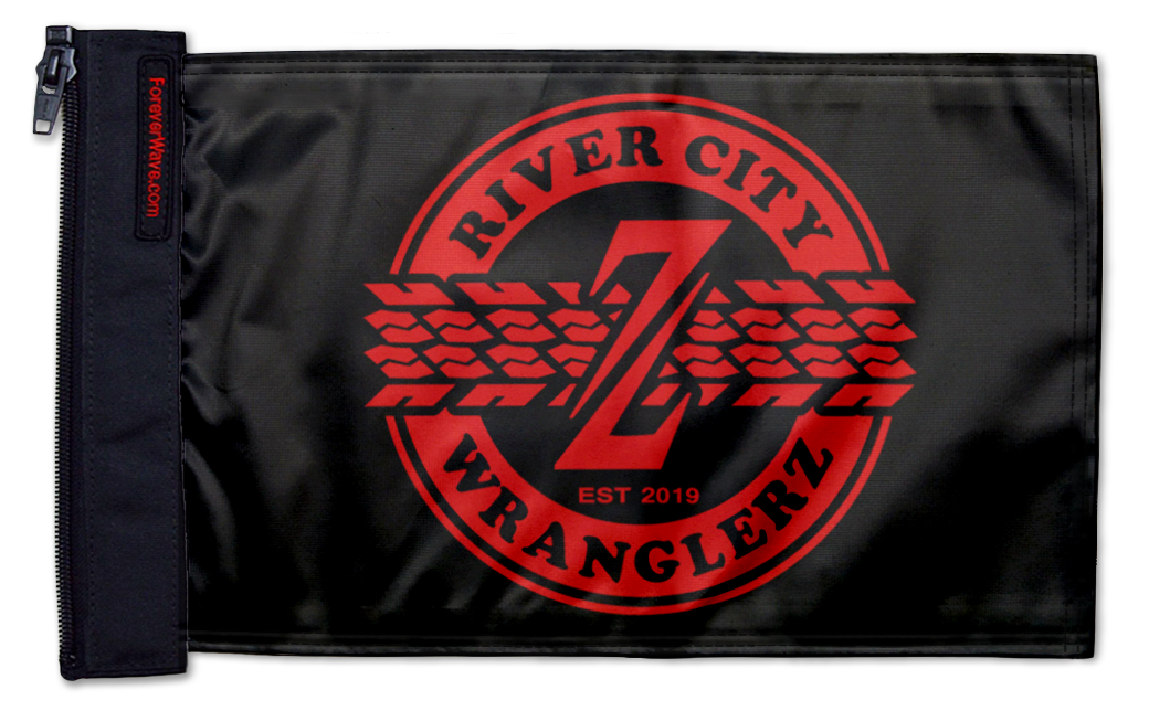 River City Wranglerz Flag 12"x18" Forever Wave Flag