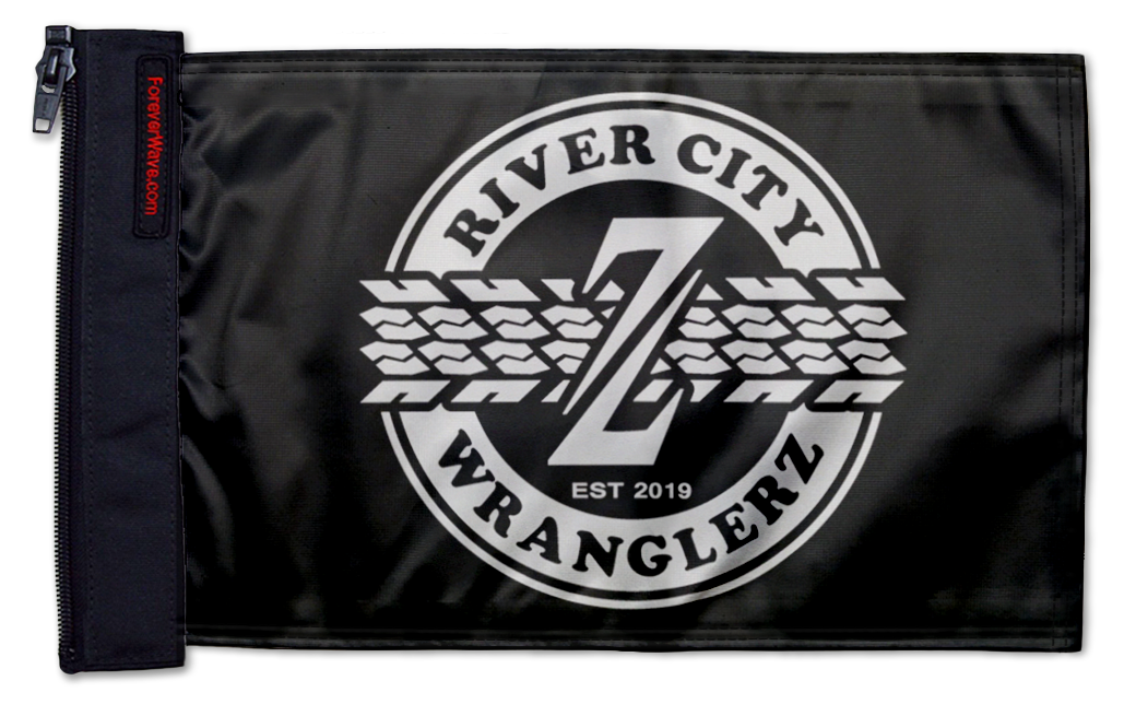 River City Wranglerz Flag 12"x18" Forever Wave Flag