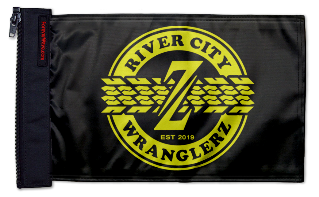 River City Wranglerz Flag 12"x18" Forever Wave Flag