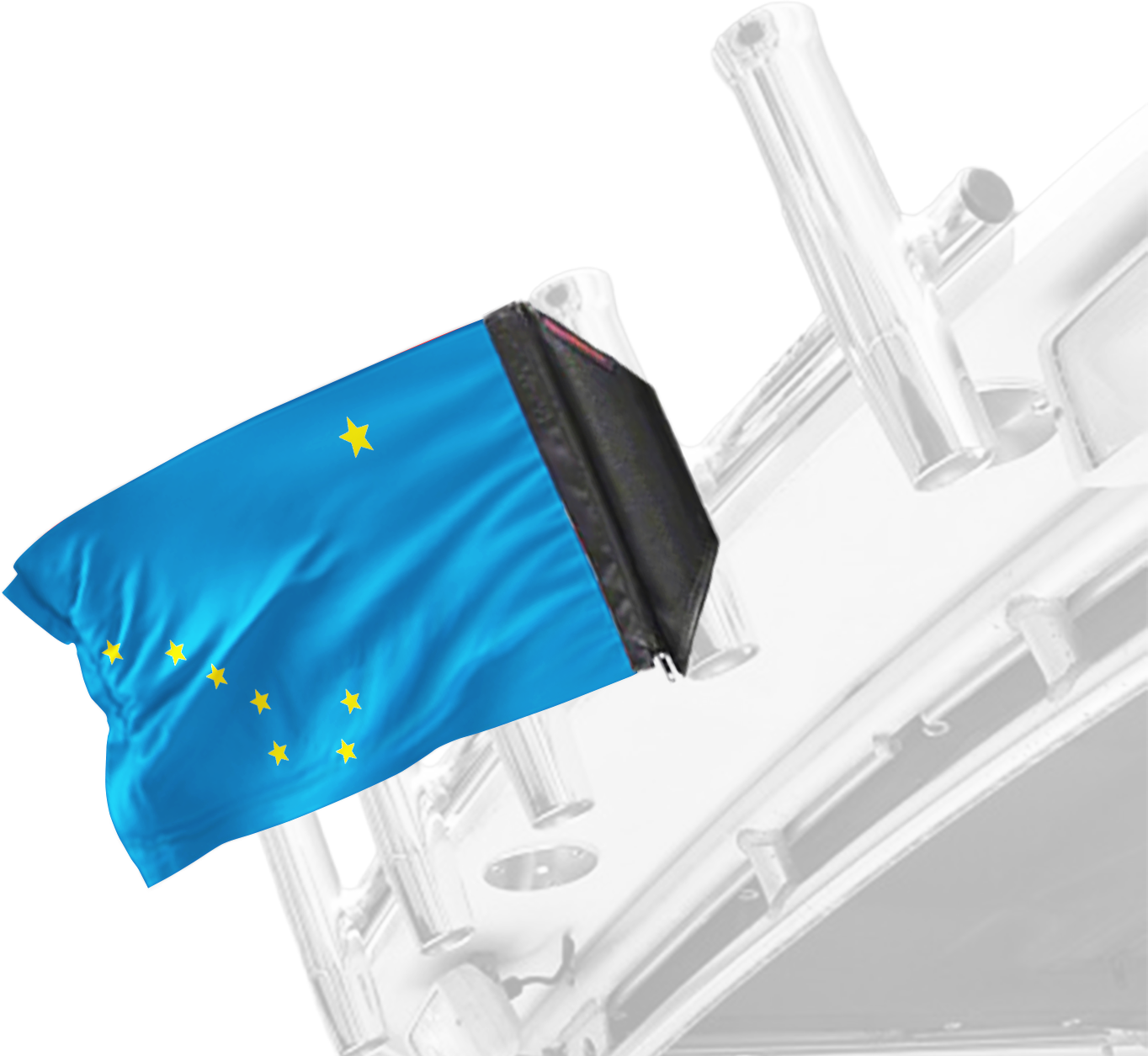 State Flag Alaska 12"x18" Forever Wave Flag for Boats