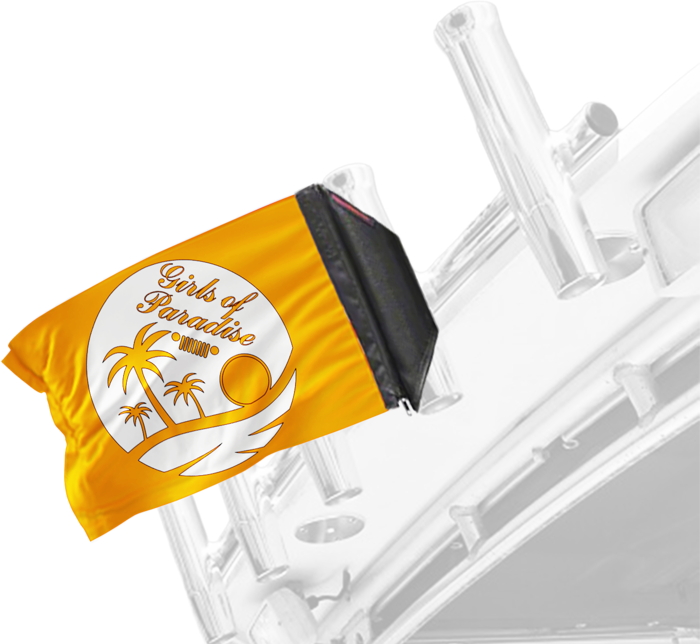Girls Of Paradise 12"x18" Forever Wave Flag for Boats