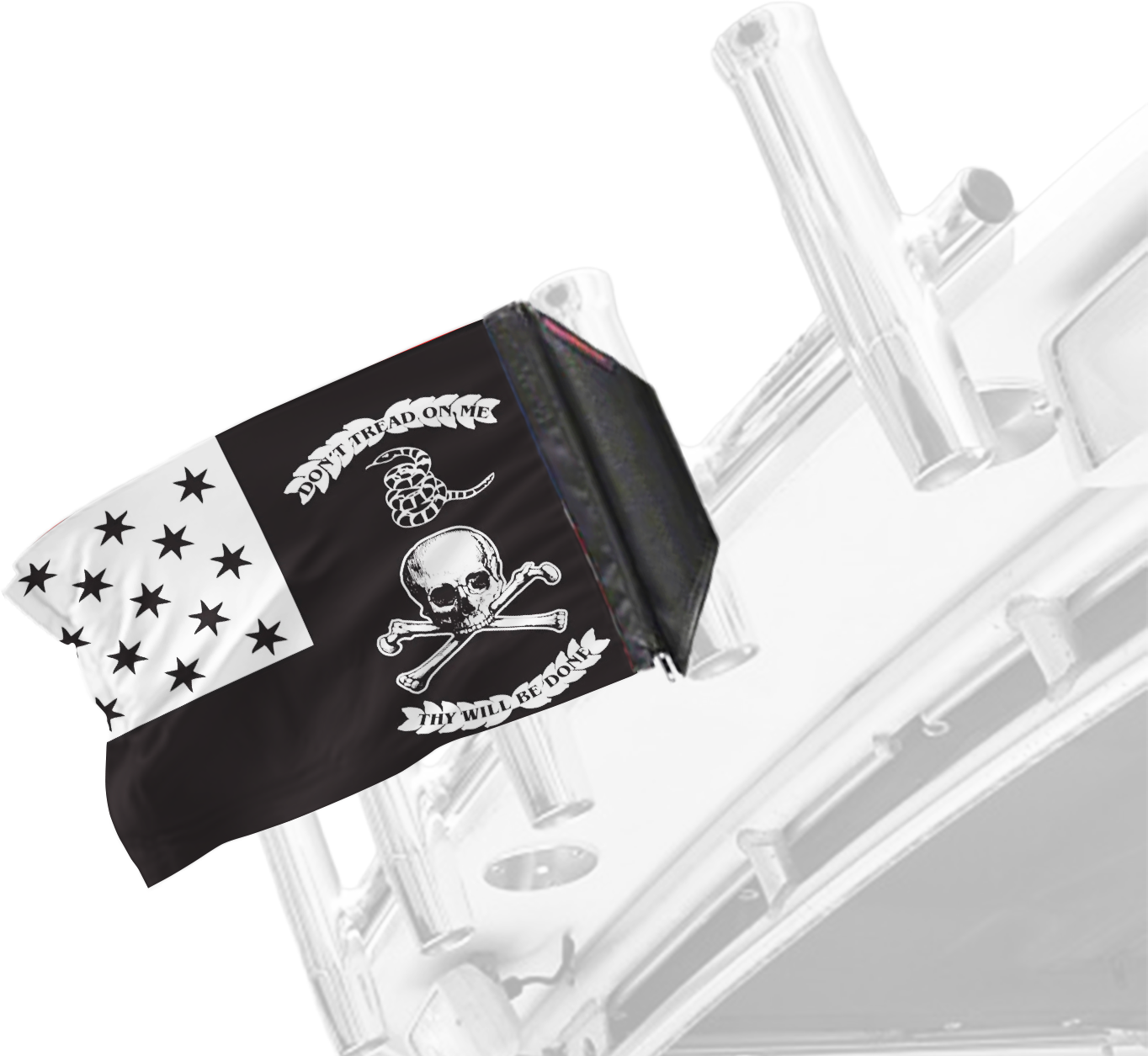 Veterans Exempt 12"x18" Forever Wave Flag for Boats