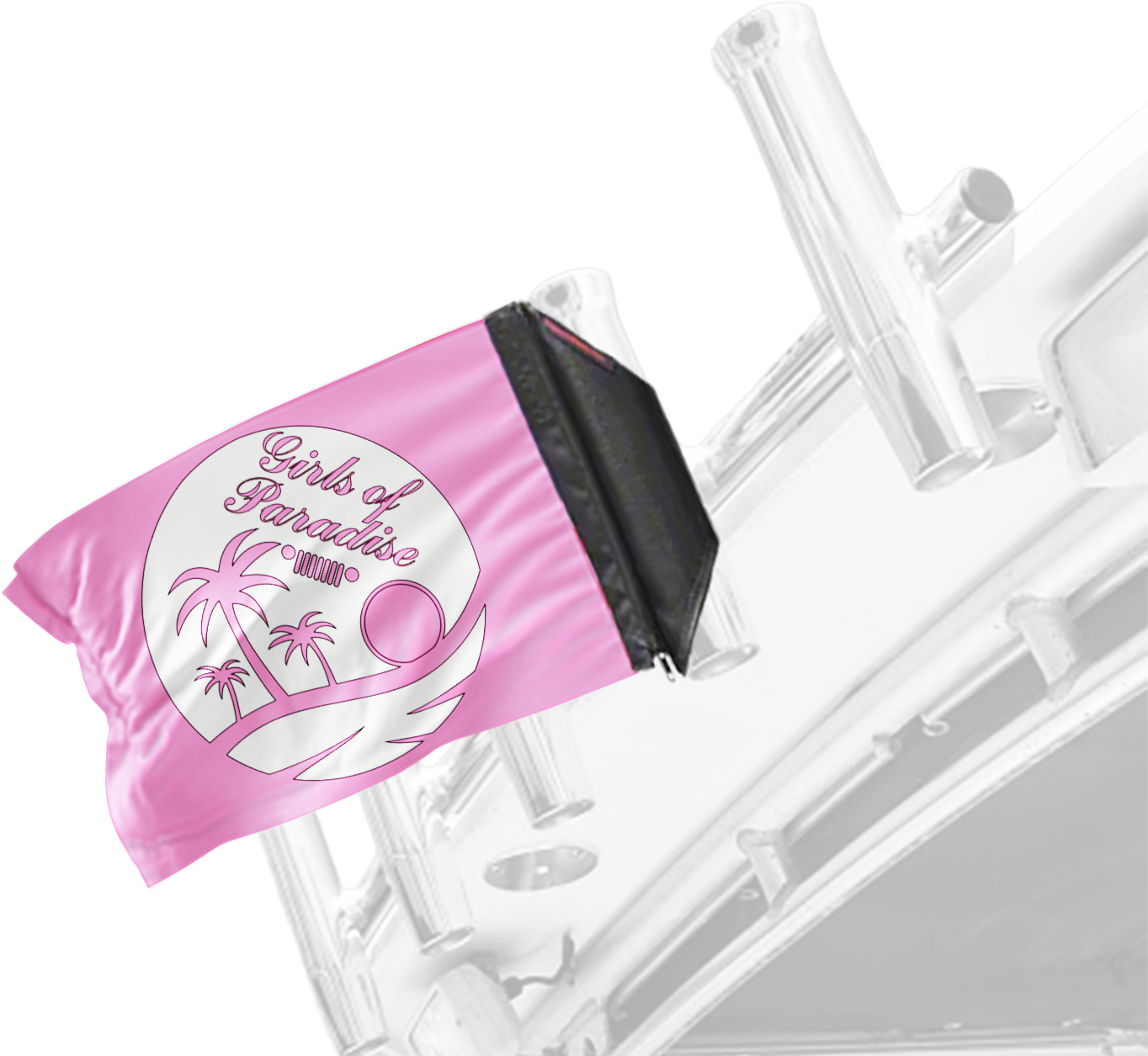 Girls Of Paradise 12"x18" Forever Wave Flag for Boats