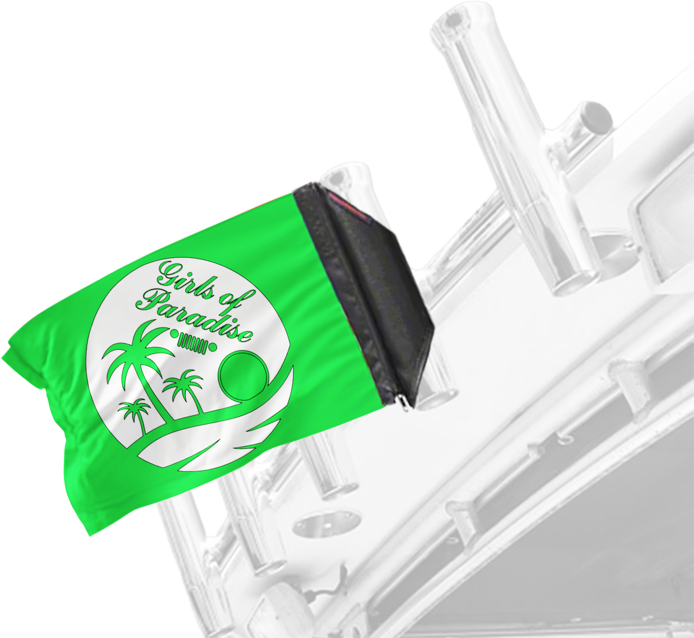 Girls Of Paradise 12"x18" Forever Wave Flag for Boats