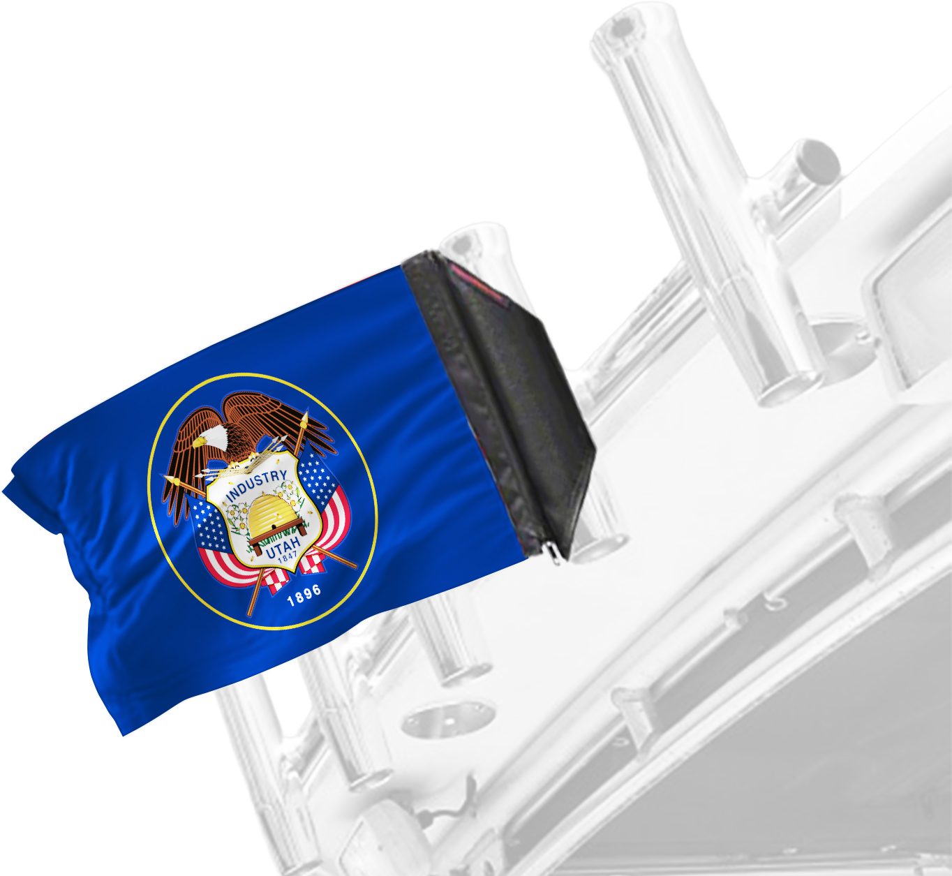 State Flag Utah "Old Style" 12"x18" Forever Wave Flag for Boats
