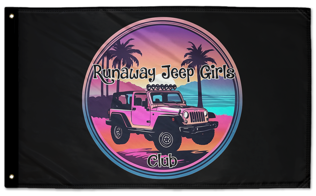 Runaway Jeep Girls 3'x5' Double-Sided Flag