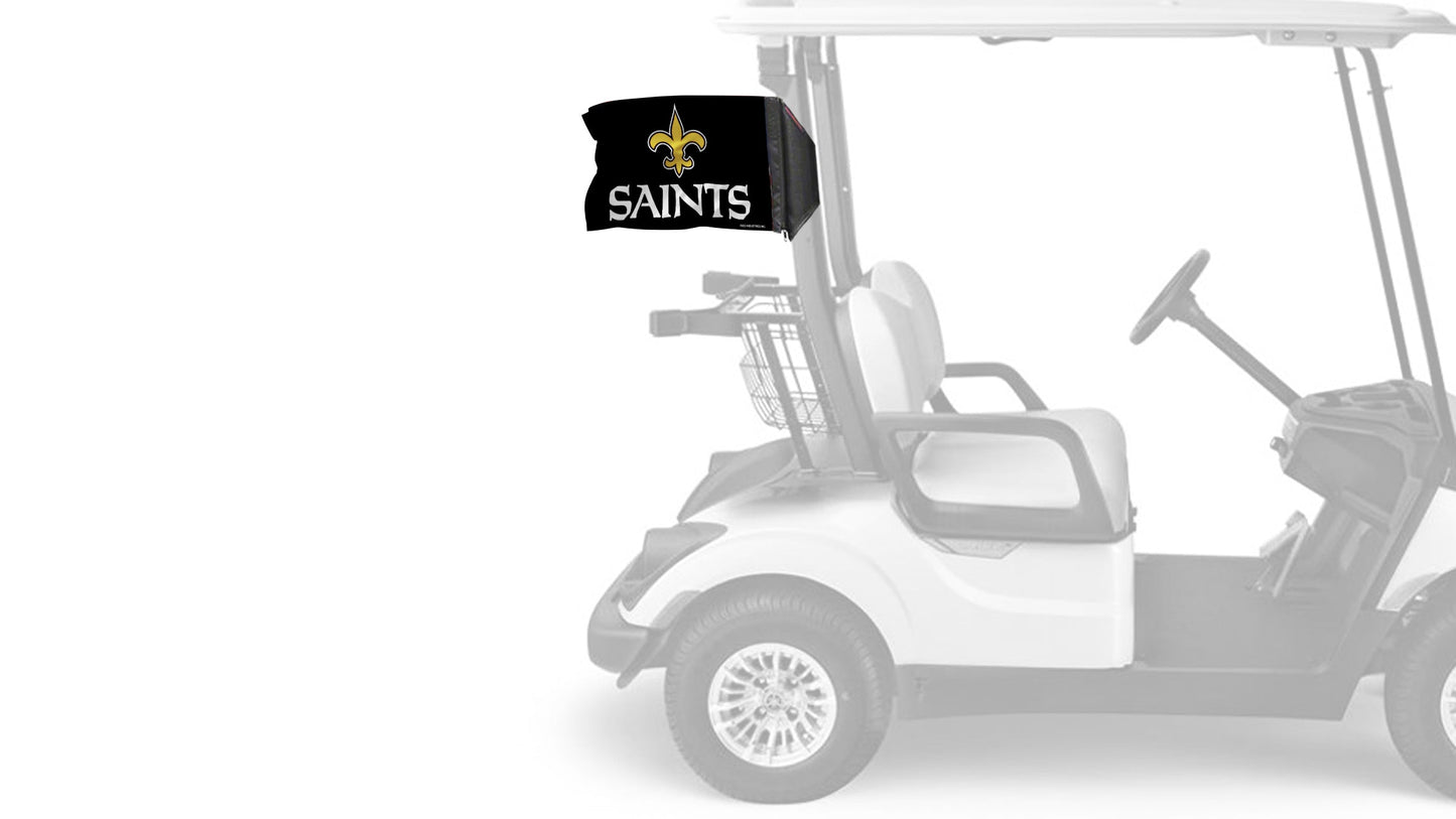 New Orleans Saints 11"x17" Forever Wave Flag for Golf Carts