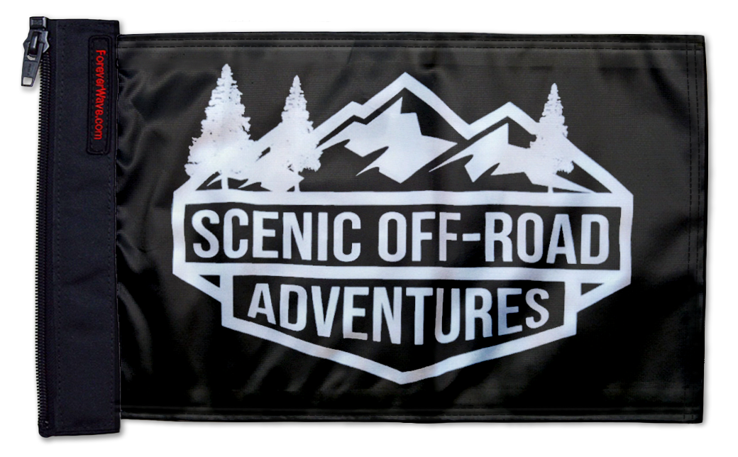 Scenic Off-Road Adventures Flag 12"x18" Forever Wave Flag