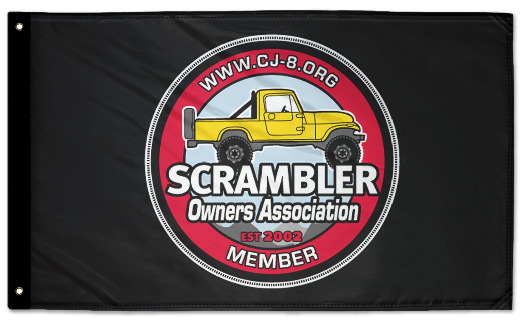 Scrambler Owners Association Flag 3'x5' Double-Sided Flag