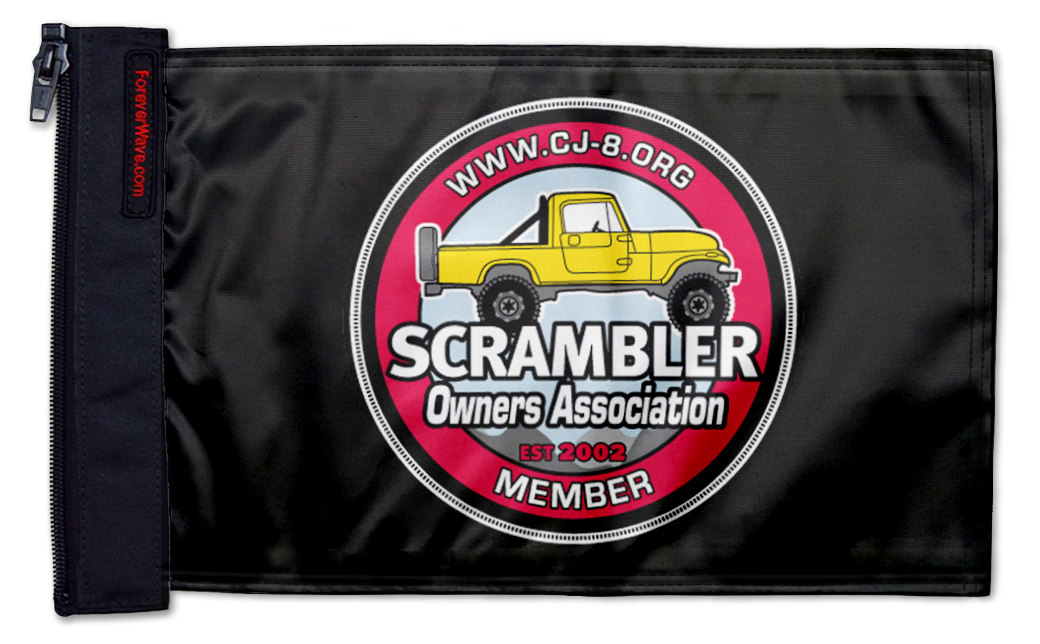 Scrambler Owners Association Flag 12"x18" Forever Wave Flag