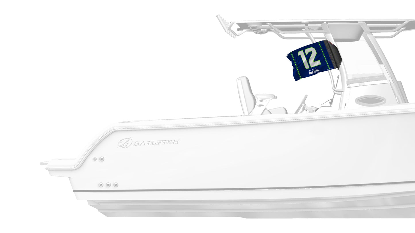 Seattle Seahawks 12th Man 11"x17" Forever Wave Flag for Boats