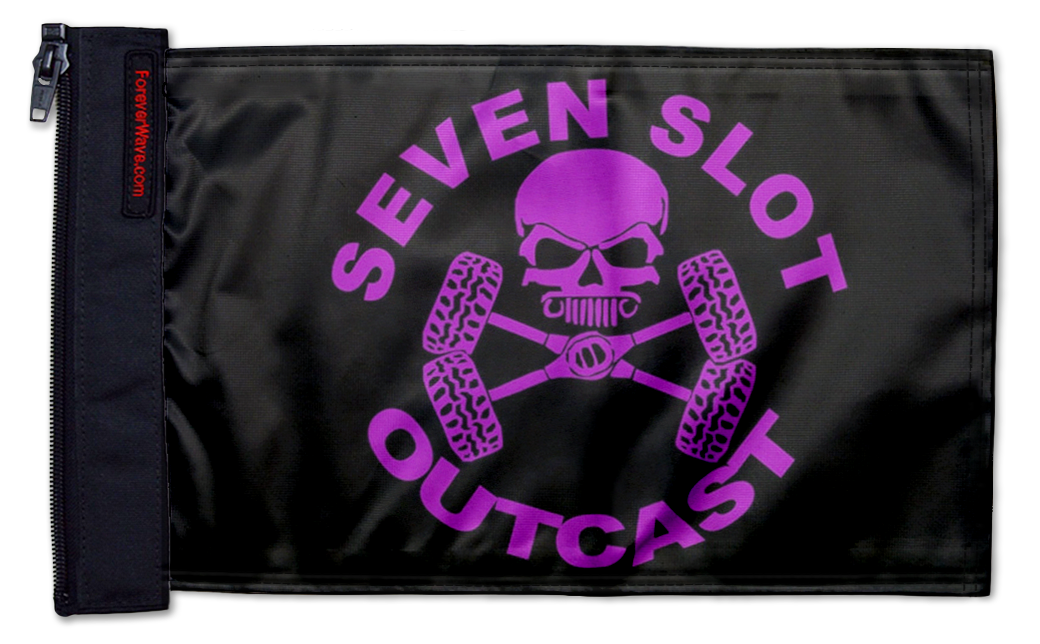 Seven Slot Outcast Flag 12"x18" Forever Wave Flag