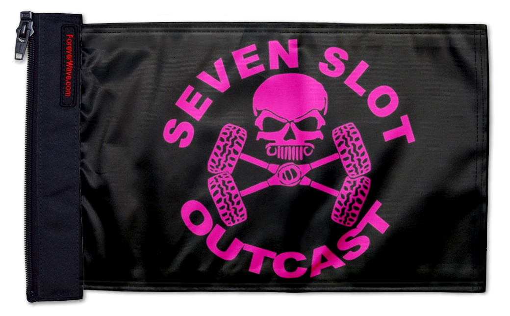 Seven Slot Outcast Flag 12"x18" Forever Wave Flag