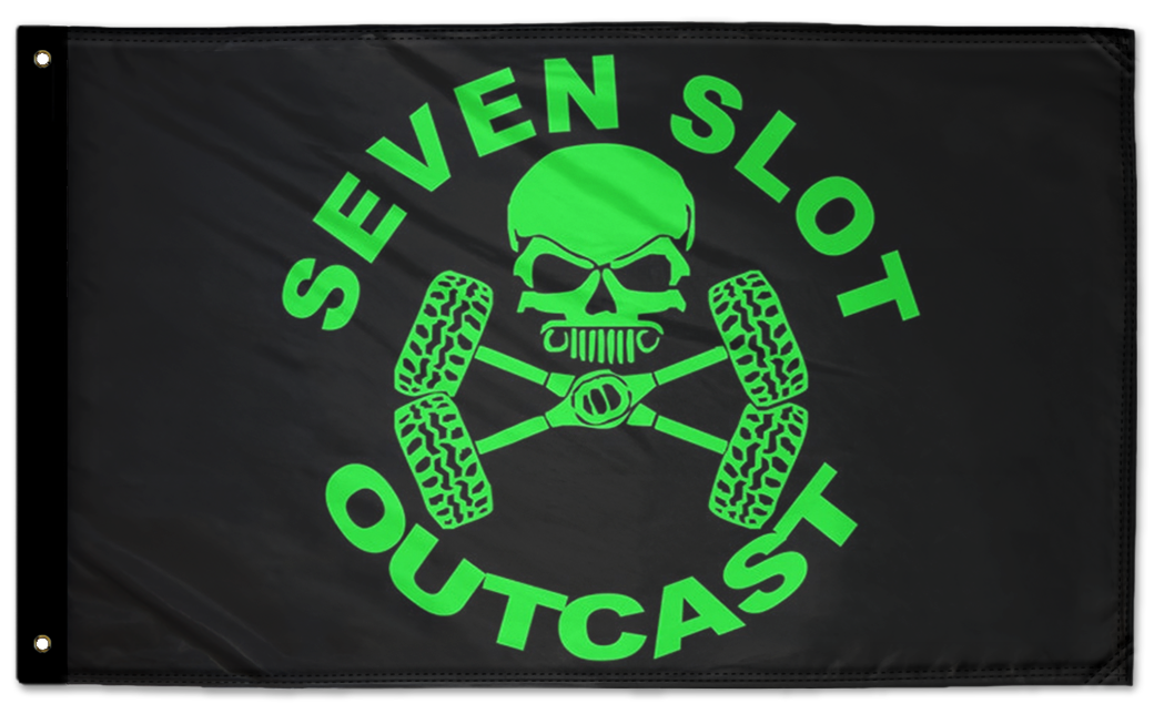 Seven Slot Outcast Flag 3'x5' Double-Sided Flag