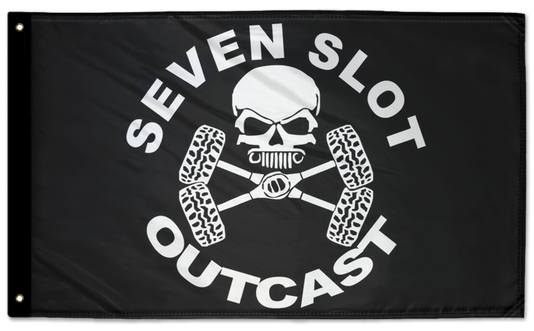 Seven Slot Outcast Flag 3'x5' Double-Sided Flag