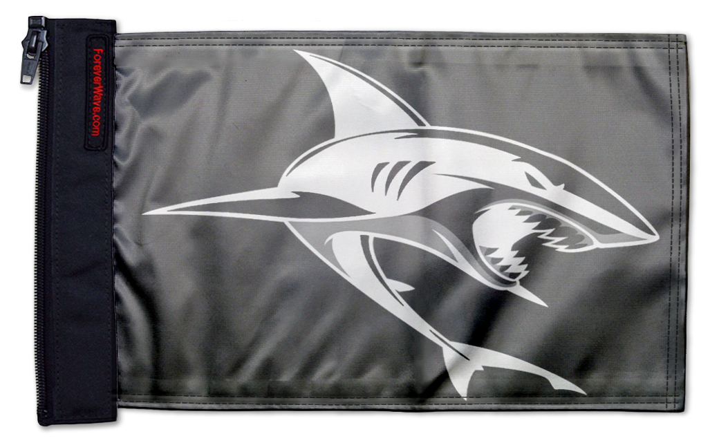 Shark 12"x18" Forever Wave Flag for UTVs