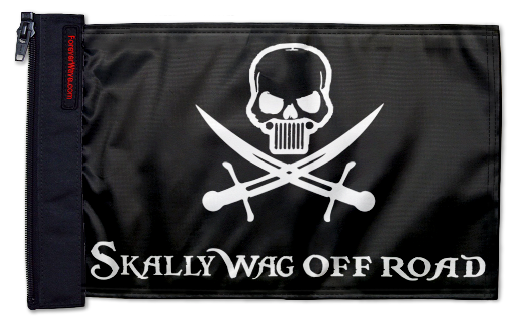 Skallywag Off Road Flag 12"x18" Forever Wave Flag