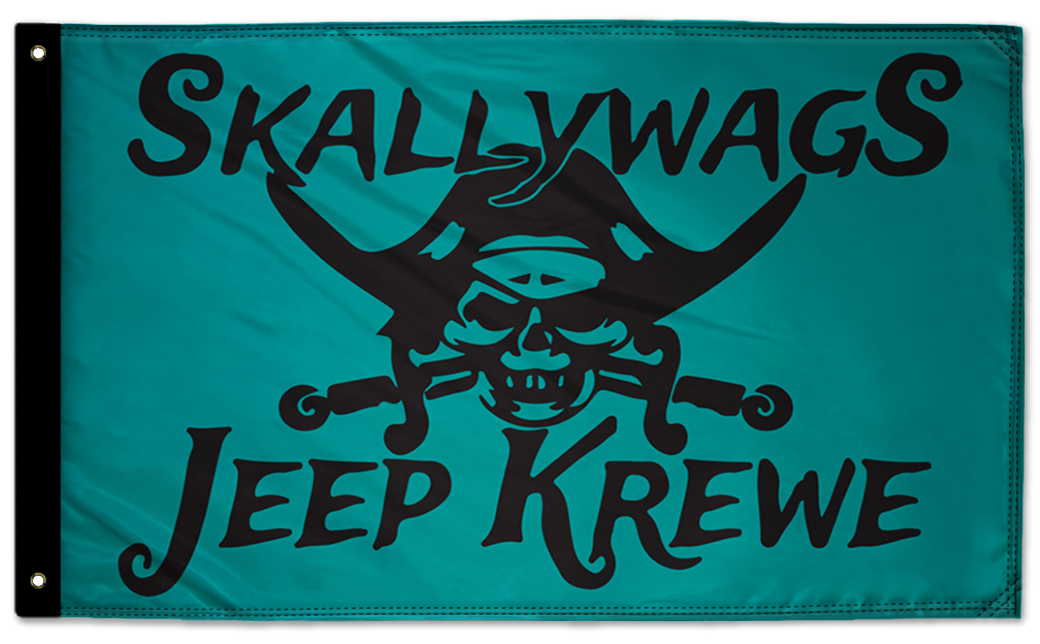 Skallywags Jeep Krewe Flag 3'x5' Double-Sided Flag