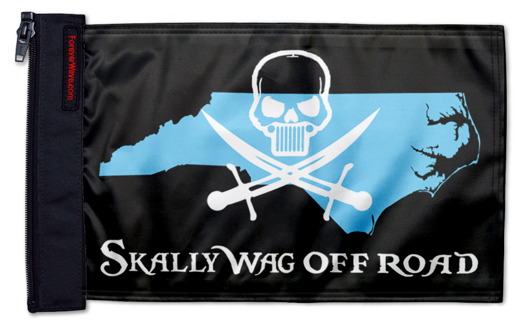Skallywag Off Road NC Flag 12"x18" Forever Wave Flag