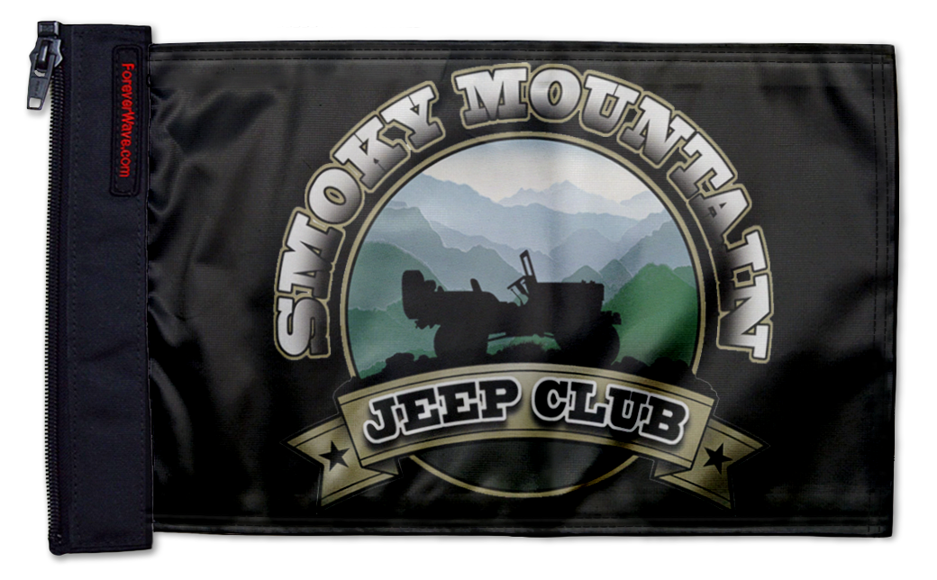 Smoky Mountain Jeep Club 12"x18" Forever Wave Flag
