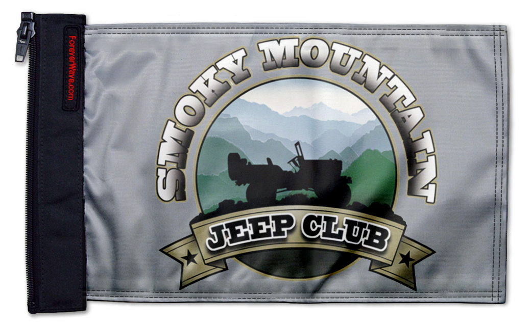 Smoky Mountain Jeep Club 12"x18" Forever Wave Flag