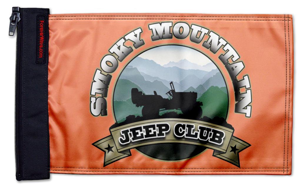 Smoky Mountain Jeep Club 12"x18" Forever Wave Flag