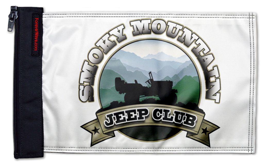 Smoky Mountain Jeep Club 12"x18" Forever Wave Flag