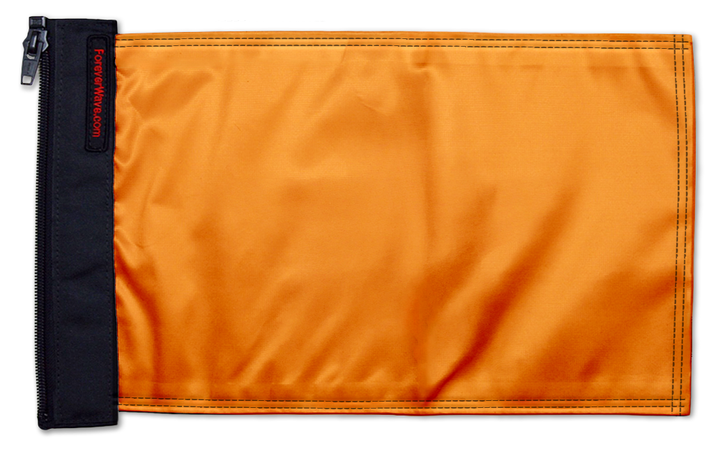 Solid Color Orange 12"x18" Forever Wave Flag for Bronco