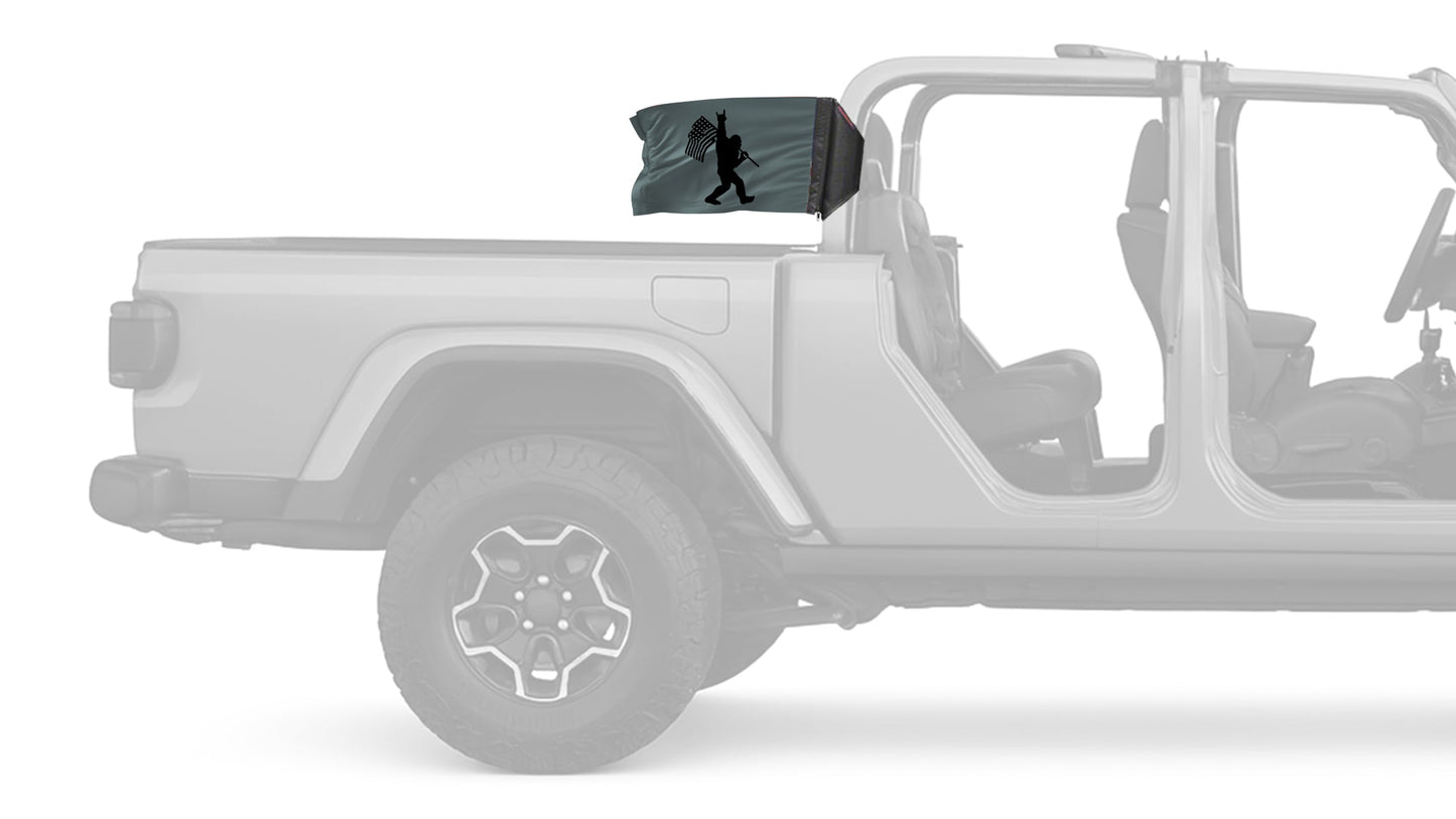 Bigfoot USA 12"x18" Forever Wave Flag for Jeep Gladiator JT