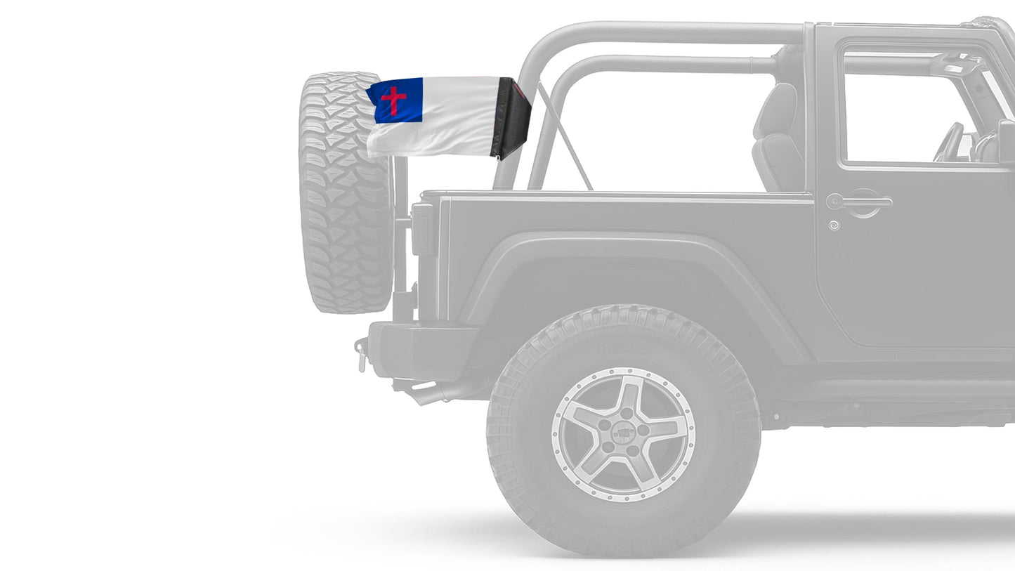 Christian 12"x18" Forever Wave Flag for Jeep Wrangler LJ 2003-2006