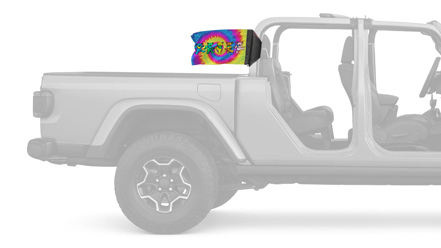 Grateful Dead Dancing Bears 12"x18" Forever Wave Flag for Jeep Gladiator JT