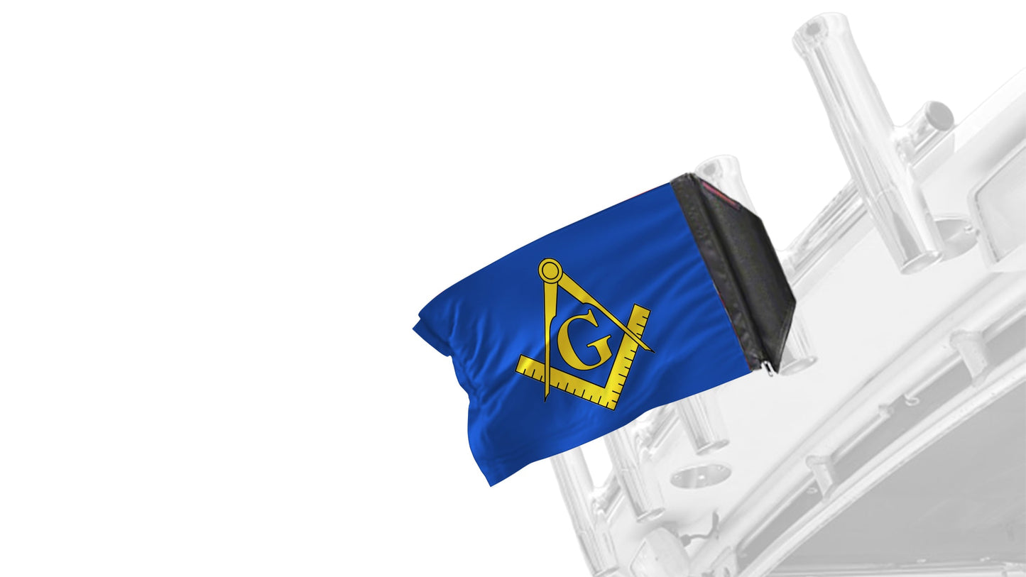 Freemasons 12"x18" Forever Wave Flag for Boats