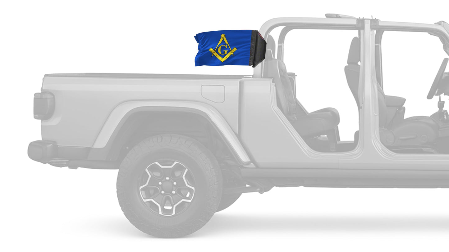 Freemasons 12"x18" Forever Wave Flag for Jeep Gladiator JT