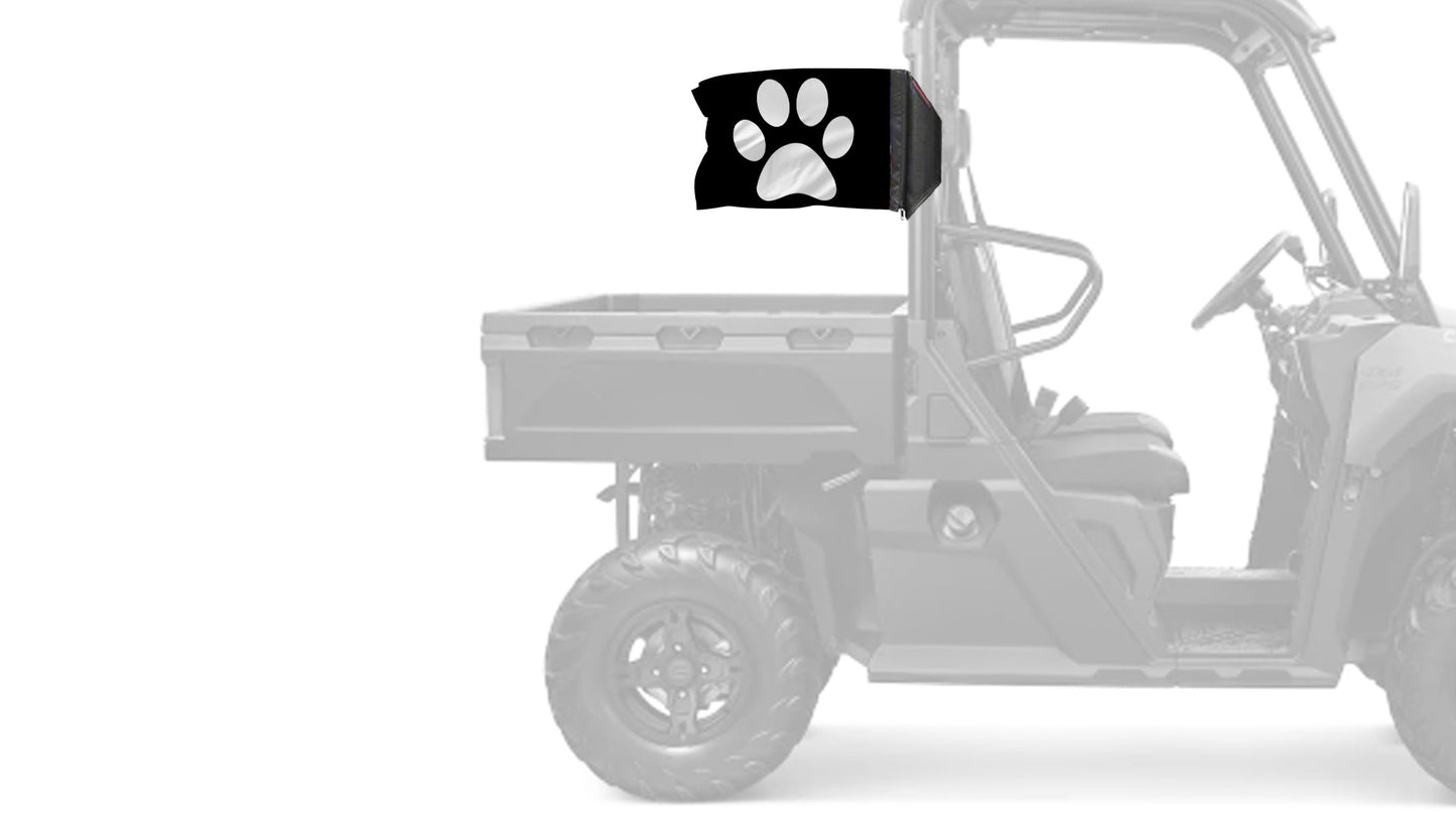 Paw Print 12"x18" Forever Wave Flag for UTVs