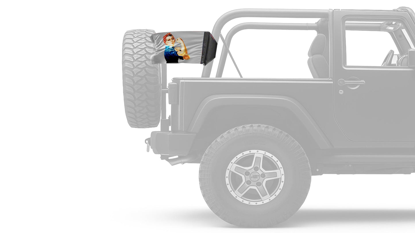 Rosie The Riveter 12"x18" Forever Wave Flag for Jeep Wrangler YJ 1986-1995