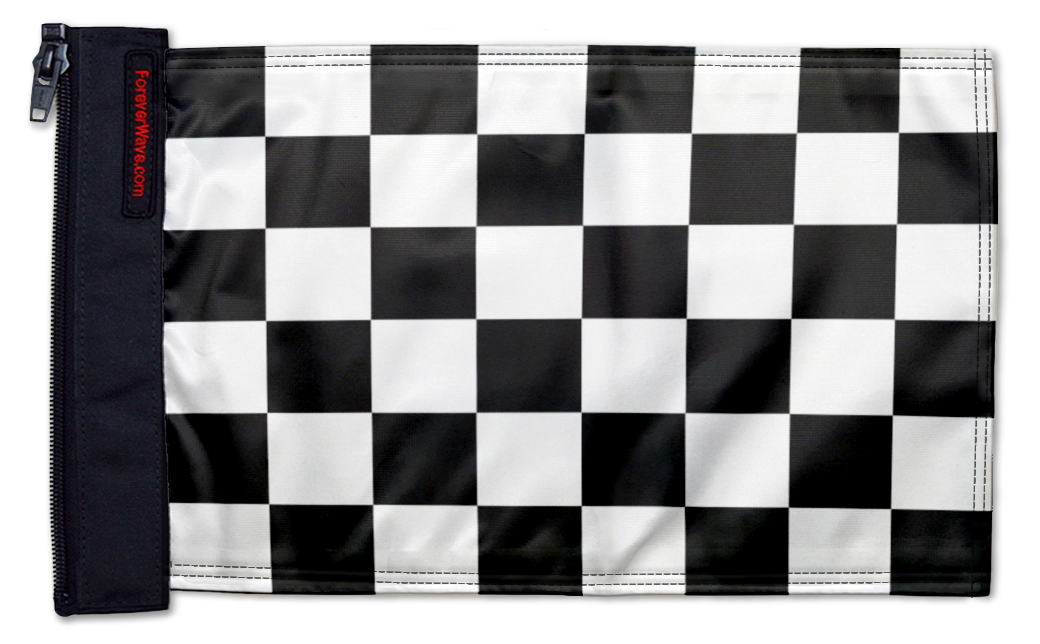 Checkered 12"x18" Forever Wave Flag for Jeep Wrangler CJ-7 and CJ-8 1976-1986