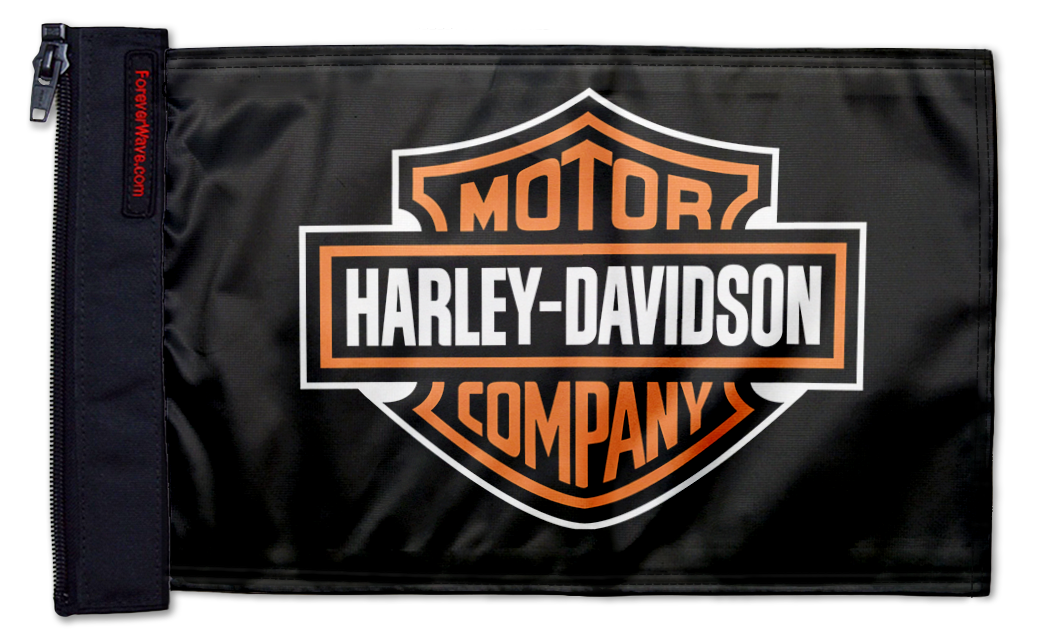 Harley Davidson 12"x18" Forever Wave Flag for Boats