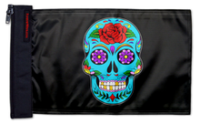 Sugar Skull 12"x18" Forever Wave Flag for Jeep Wrangler JLU 4-Door 2018-Present