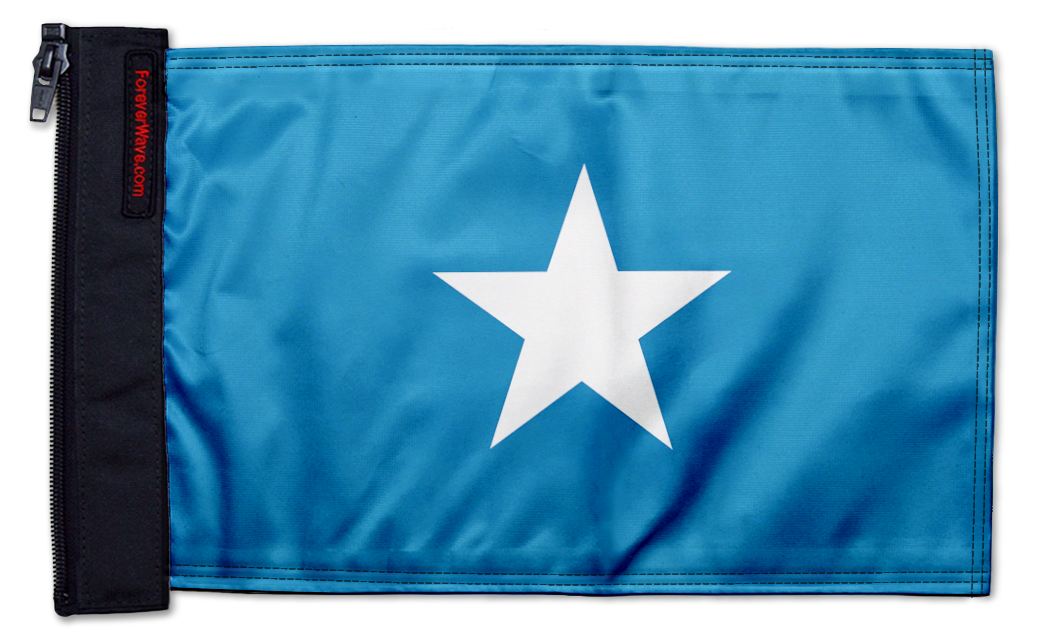 Bonnie Blue 12"x18" Forever Wave Flag for Jeep Wrangler JLU 4-Door 2018-Present