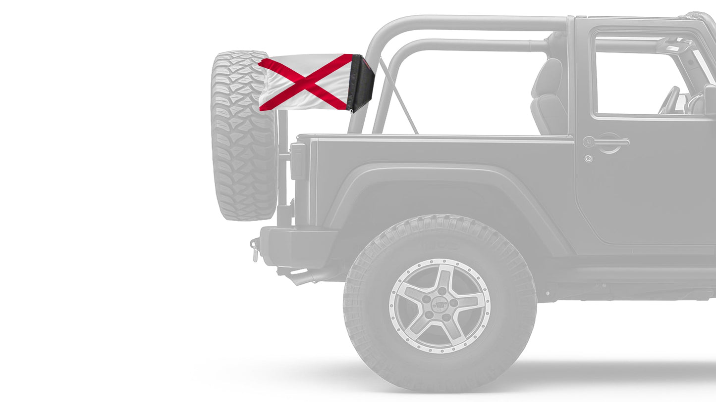 State Flag Alabama 12"x18" Forever Wave Flag for Jeep Wrangler TJ 1996-2006