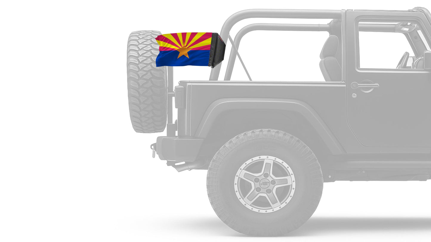 State Flag Arizona 12"x18" Forever Wave Flag for Jeep Wrangler LJ 2003-2006