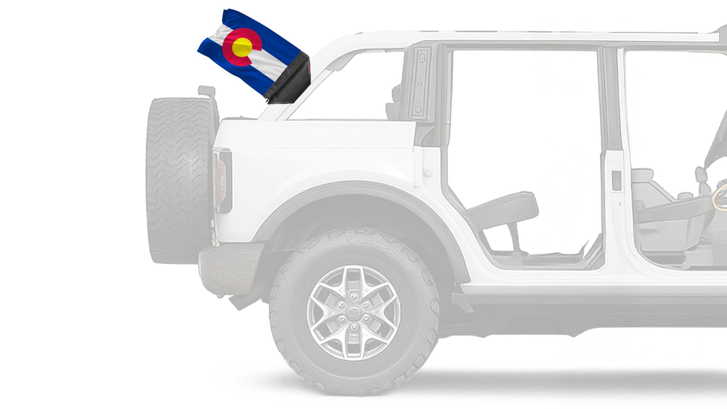 State Flag Colorado 12"x18" Forever Wave Flag for Bronco